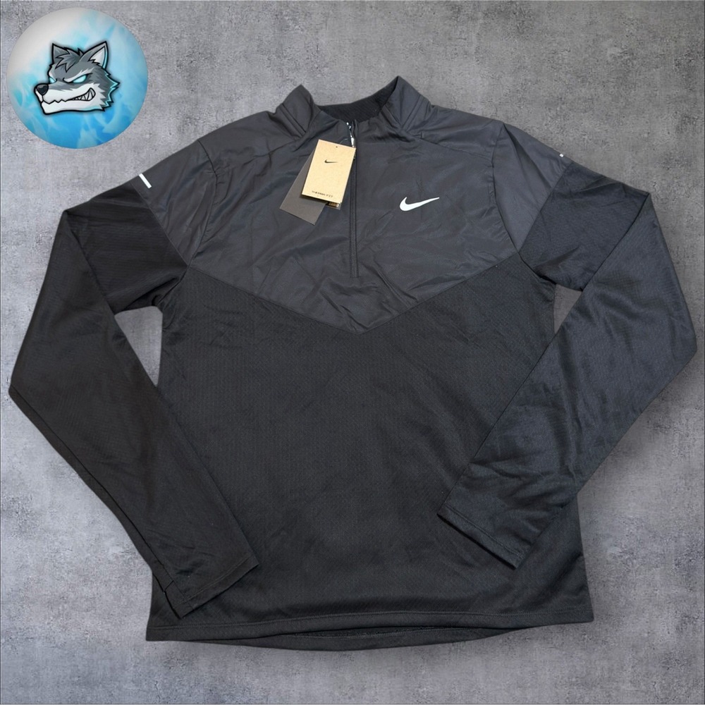 Nike Sphere Element Therma-FIT 1/2-Zip Running Top Black Men's M FZ1115-010